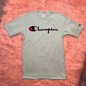 Champion Woman’s Short Sleeve Teal Blue T‎ Shirt Size Small